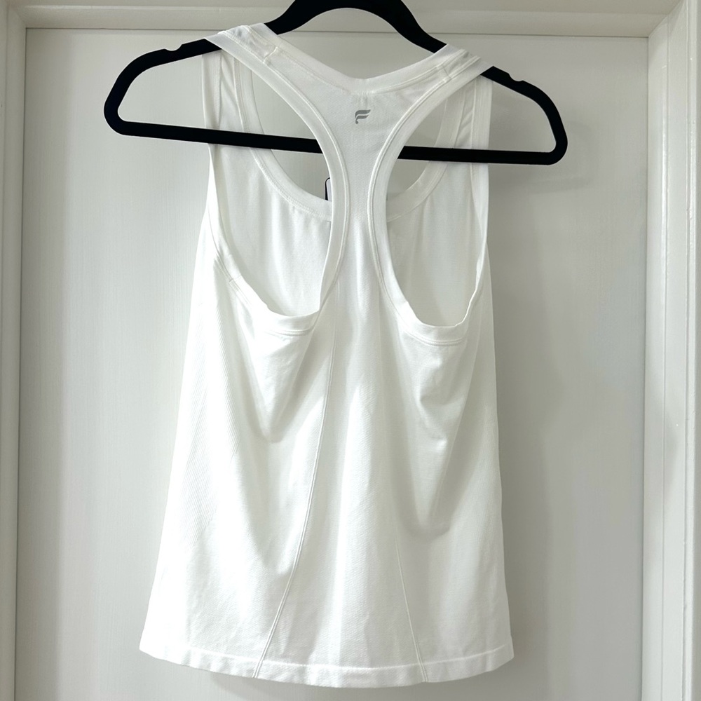 Fabletics White Feather Tech+ Racerback Athletic Tank Top, Size Small, NWT - Picture 8 of 9